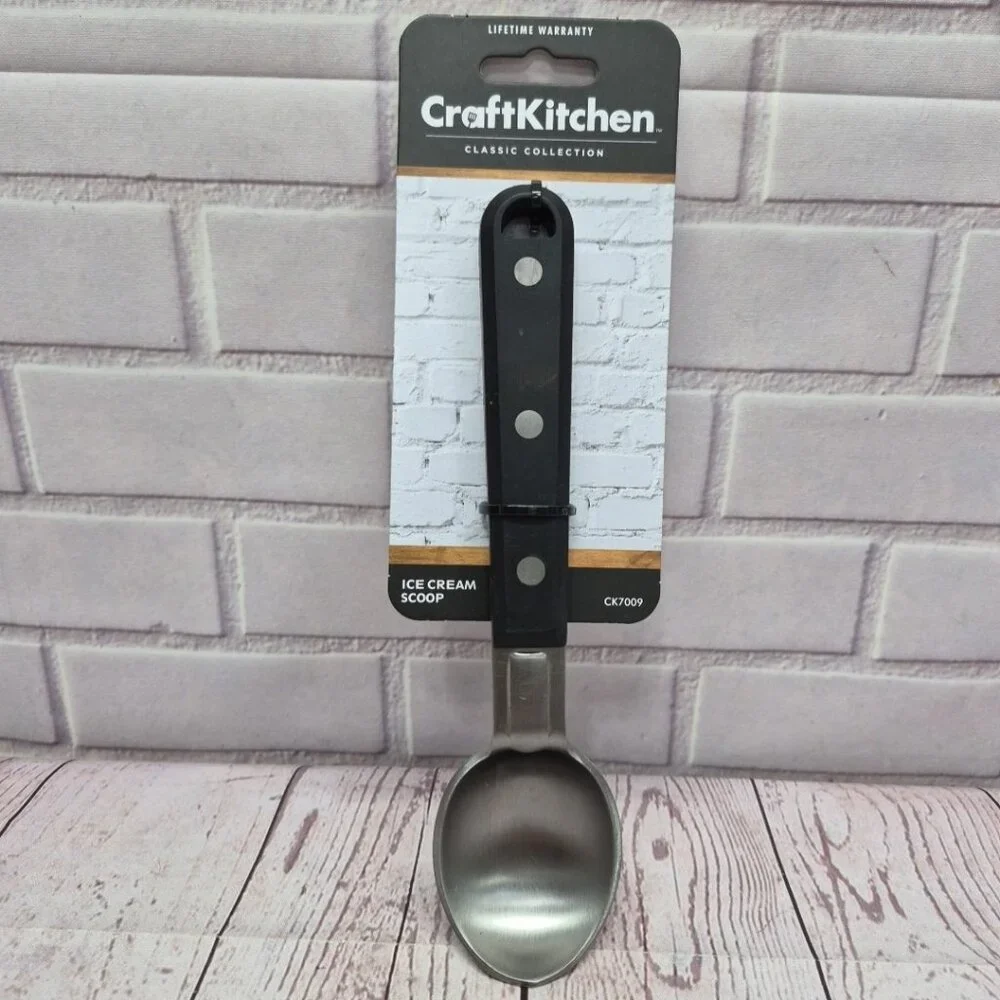 Solid Shank Stainless Ice Cream Scoop Craft Kitchen Classic Collection